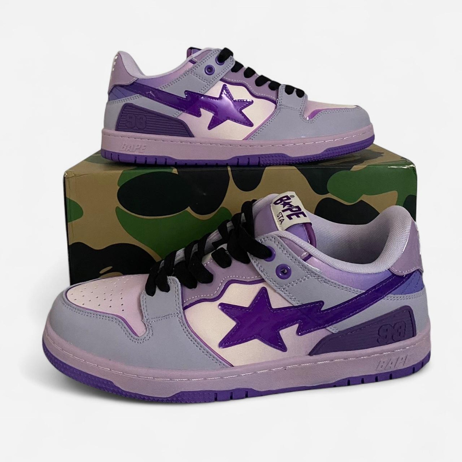A Bhating Ape Bape Sk8 Sta Purple - Size 11